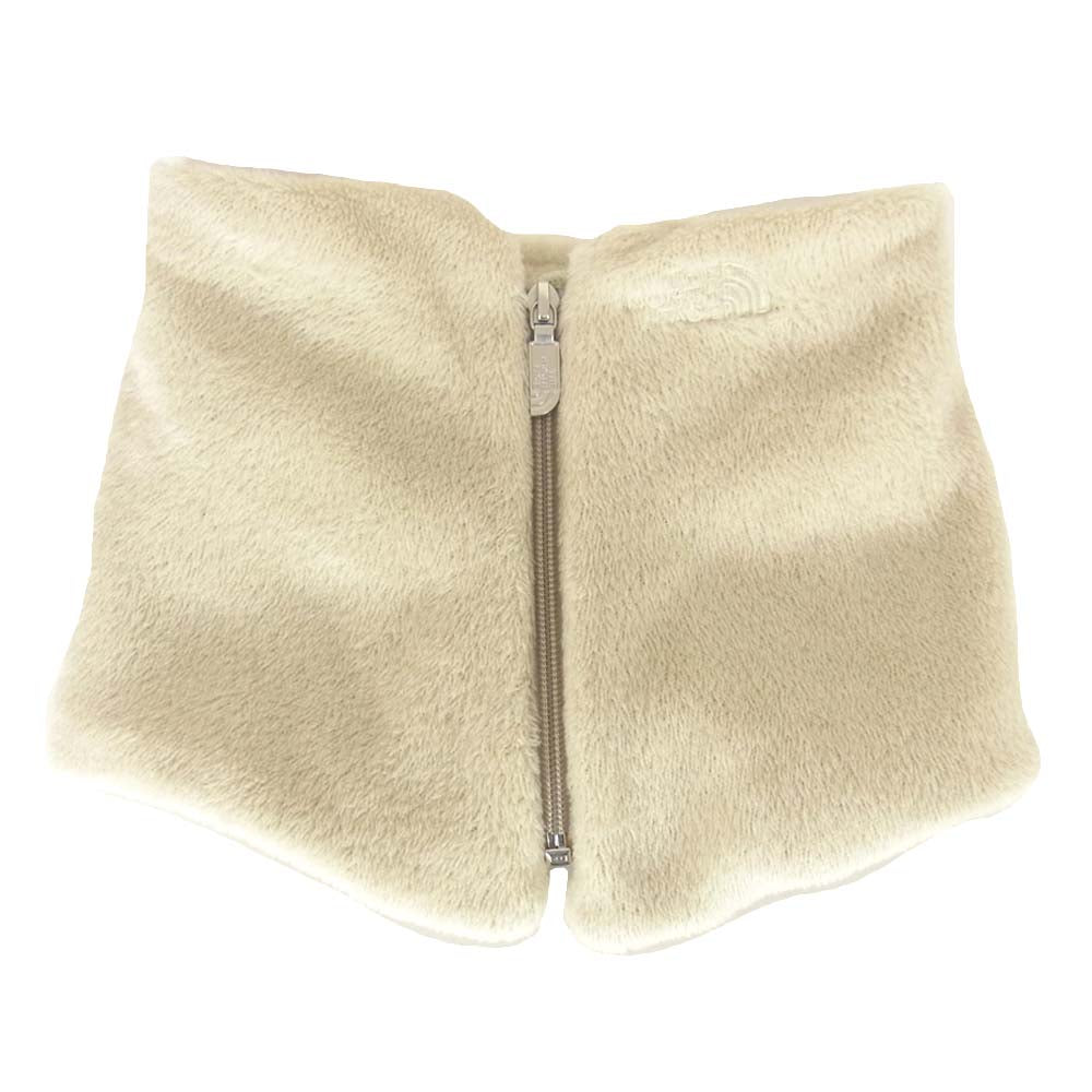 THE NORTH FACE ノースフェイス ボアフリース ジップ ネックウォーマー ベージュ系【美品】【中古】