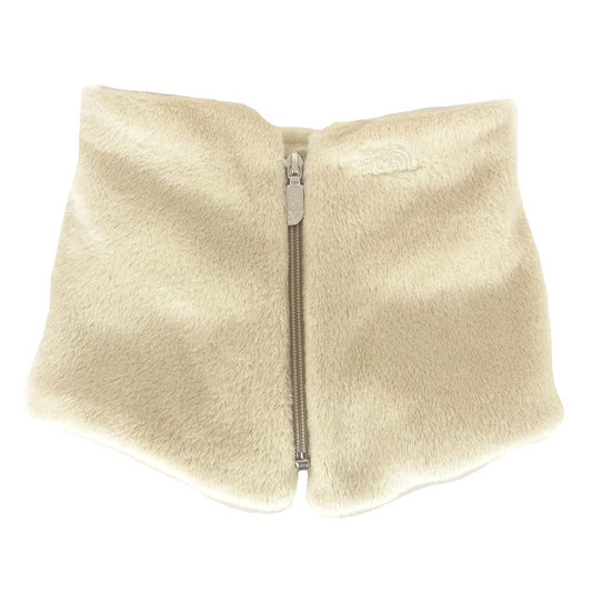 THE NORTH FACE ノースフェイス ボアフリース ジップ ネックウォーマー ベージュ系【美品】【中古】