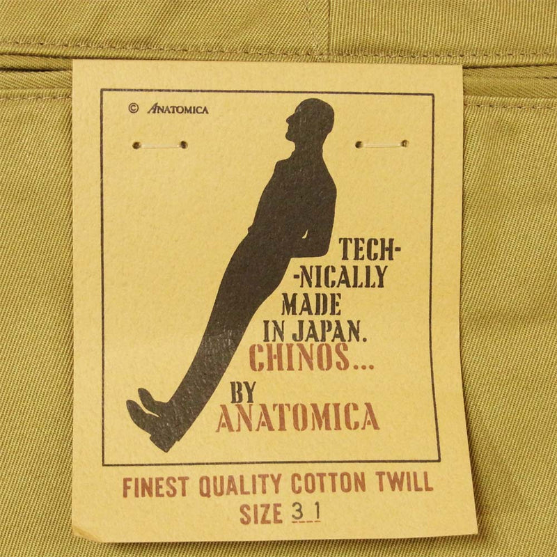 アナトミカ 530-000-04 CHINO II チノ ツイル コットン パンツ ベージュ系 31【新古品】【未使用】【中古】