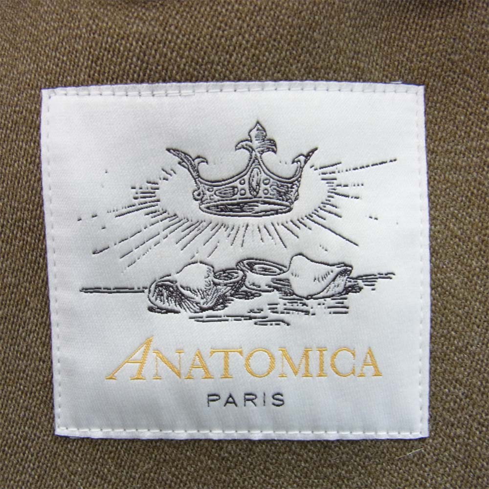 アナトミカ 530-182-21 別注 TRENCH COAT COVERT CLOTH 191 LOVAT カバート クロス トレンチコート カーキ系 52【新古品】【未使用】【中古】