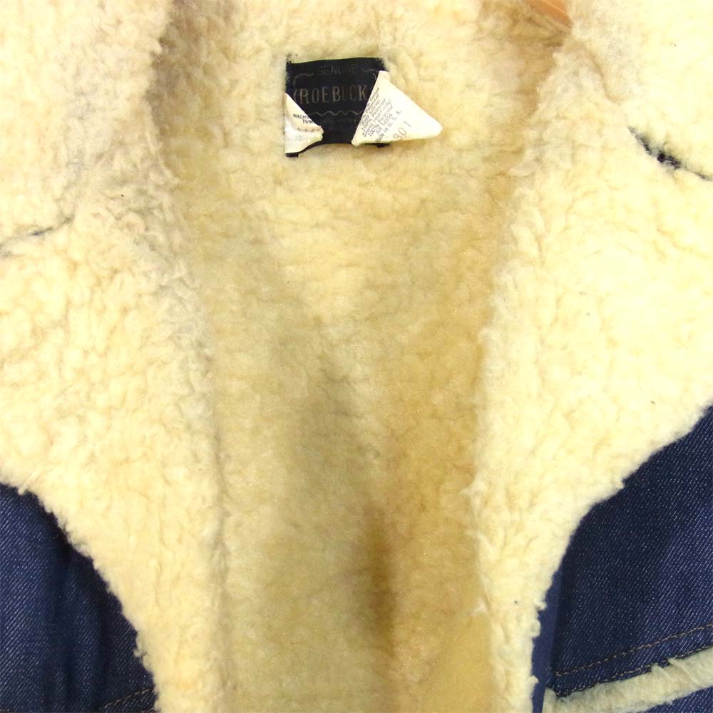 シアーズ 70s ROEBUCKS ランチ ボア ジャケット インディゴブルー系 38【中古】