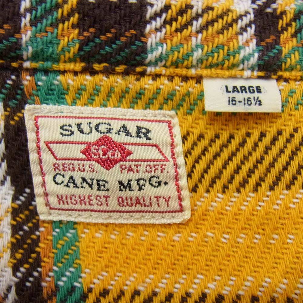 SUGAR CANE シュガーケーン チェック ネル 長袖シャツ イエロー系 L【中古】