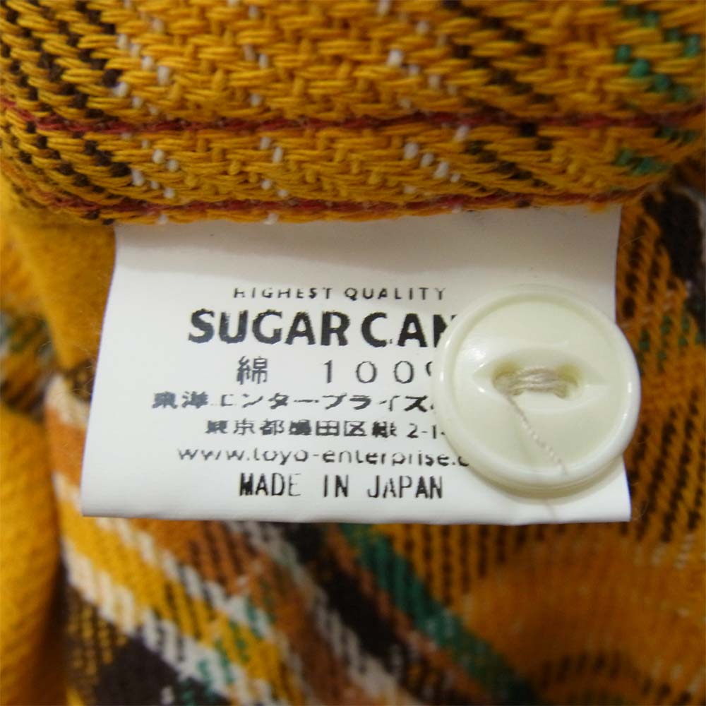 SUGAR CANE シュガーケーン チェック ネル 長袖シャツ イエロー系 L【中古】