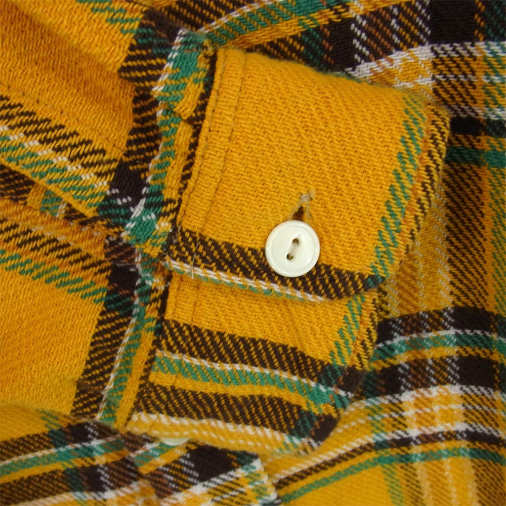 SUGAR CANE シュガーケーン チェック ネル 長袖シャツ イエロー系 L【中古】