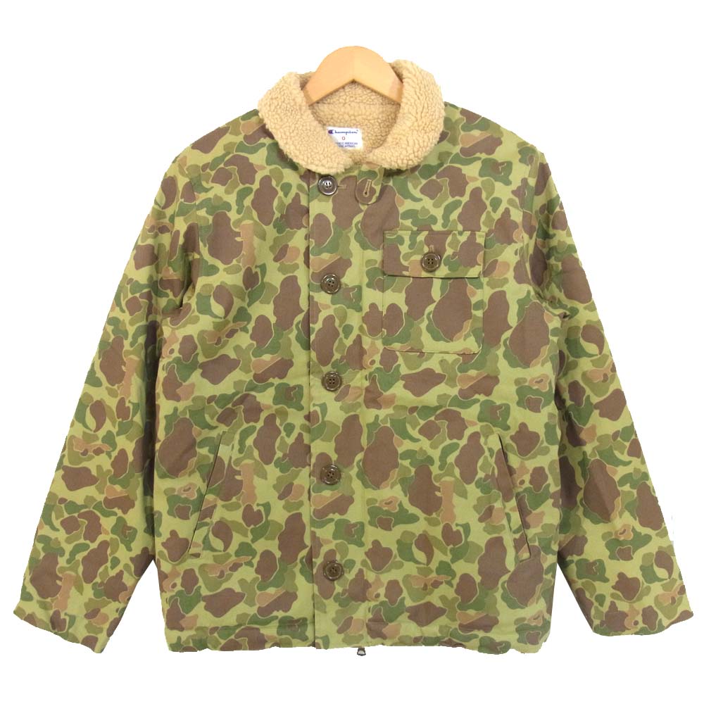 Champion チャンピオン CSJ5051C デッキ カモ ジャケット グリーン系【中古】