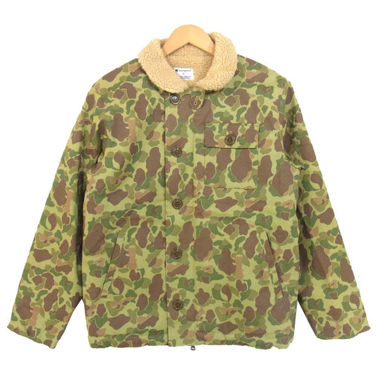 Champion チャンピオン CSJ5051C デッキ カモ ジャケット グリーン系【中古】