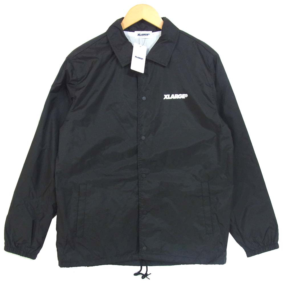 エクストララージ ロゴプリント コーチジャケット ブラック系 L【新古品】【未使用】【中古】