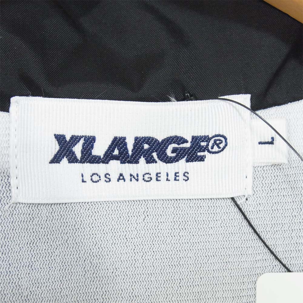 エクストララージ ロゴプリント コーチジャケット ブラック系 L【新古品】【未使用】【中古】