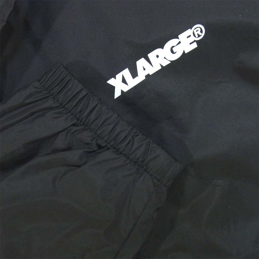 エクストララージ ロゴプリント コーチジャケット ブラック系 L【新古品】【未使用】【中古】