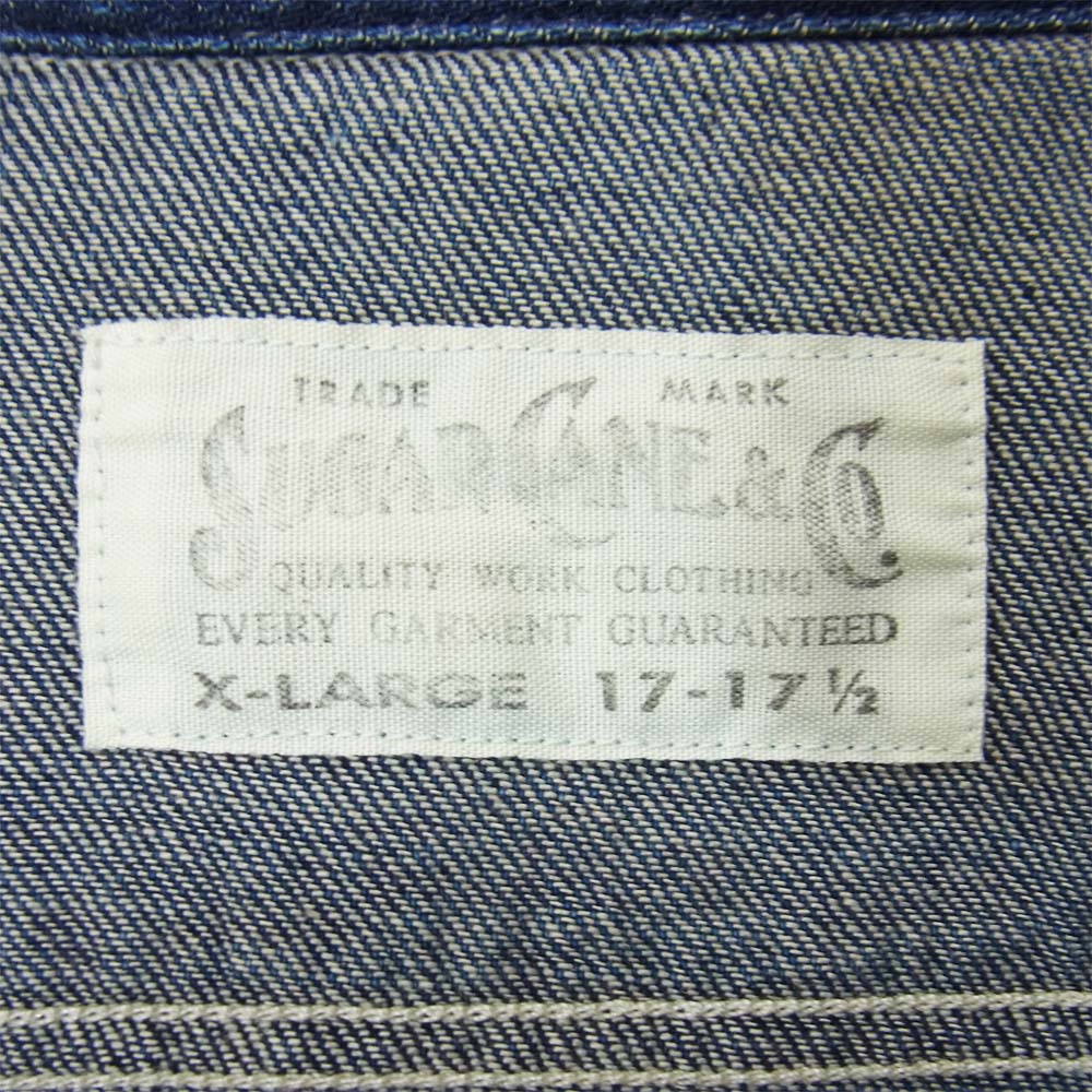 SUGAR CANE シュガーケーン デニムシャツ インディゴブルー系 XL【中古】