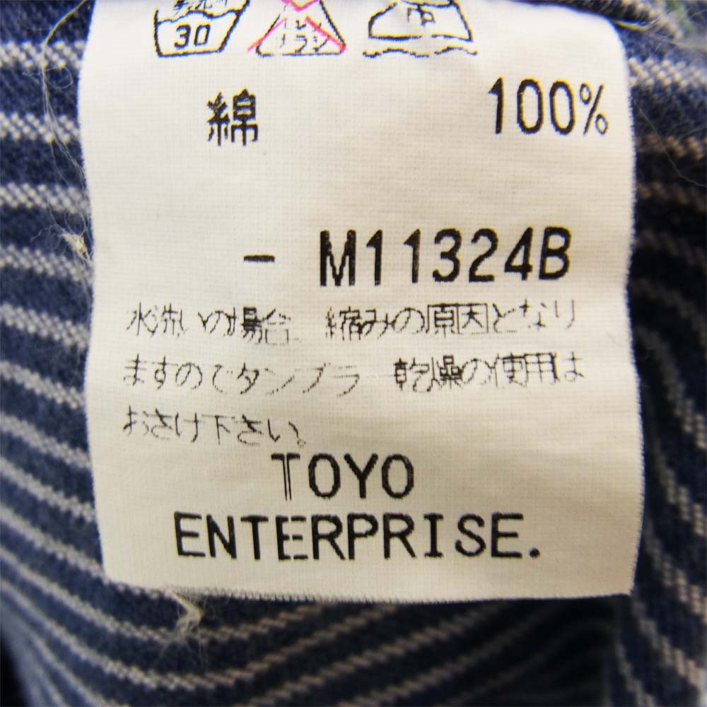 SUGAR CANE シュガーケーン ヒッコリー ストライプ プルオーバー 長袖シャツ ネイビー系 サイズ表記無【中古】