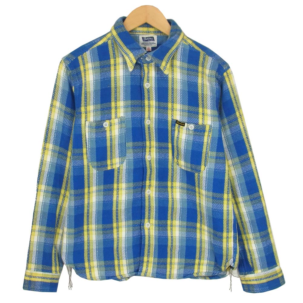 Pherrow's フェローズ フランネル チェック 長袖シャツ ブルー系 40【中古】