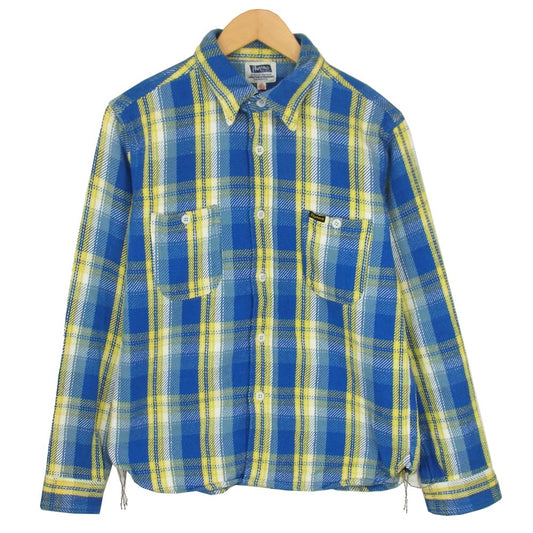 Pherrow's フェローズ フランネル チェック 長袖シャツ ブルー系 40【中古】