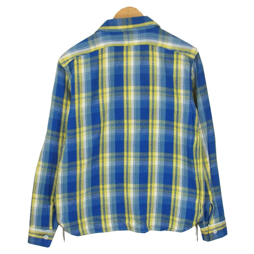 Pherrow's フェローズ フランネル チェック 長袖シャツ ブルー系 40【中古】