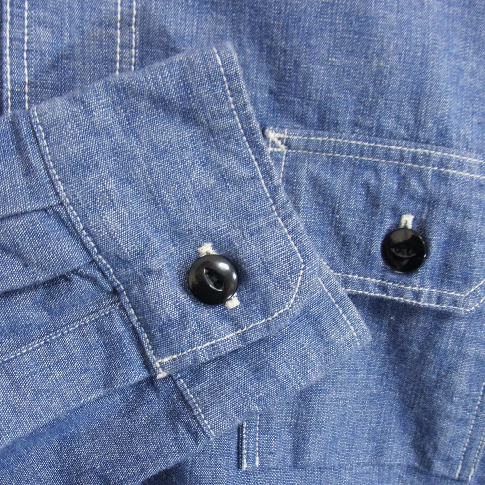 STUDIO D’ARTISAN ステュディオダルチザン デニム ワーク 長袖シャツ インディゴブルー系 44【中古】