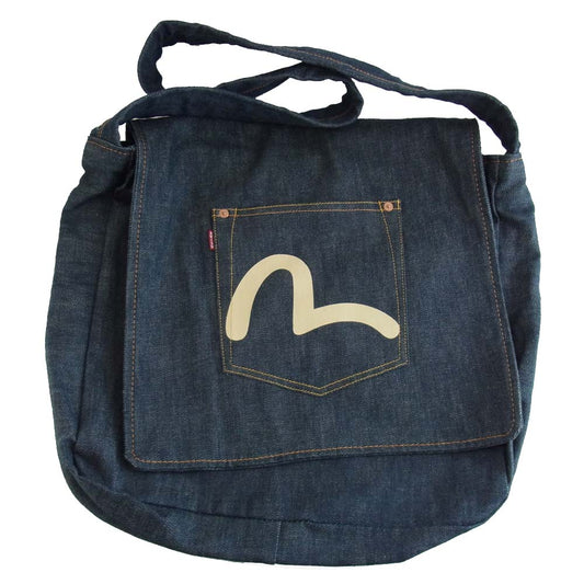 EVISU エヴィス カモメ ショルダーバッグ インディゴブルー系【中古】