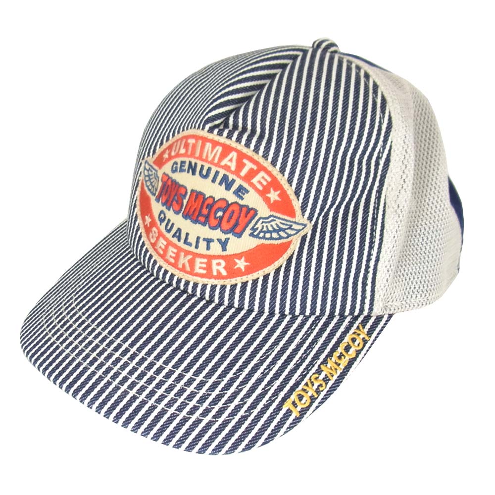 TOY'S McCOY トイズマッコイ ストライプ メッシュ キャップ ネイビー系【中古】