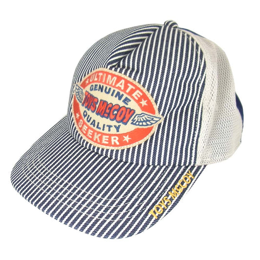 TOY'S McCOY トイズマッコイ ストライプ メッシュ キャップ ネイビー系【中古】