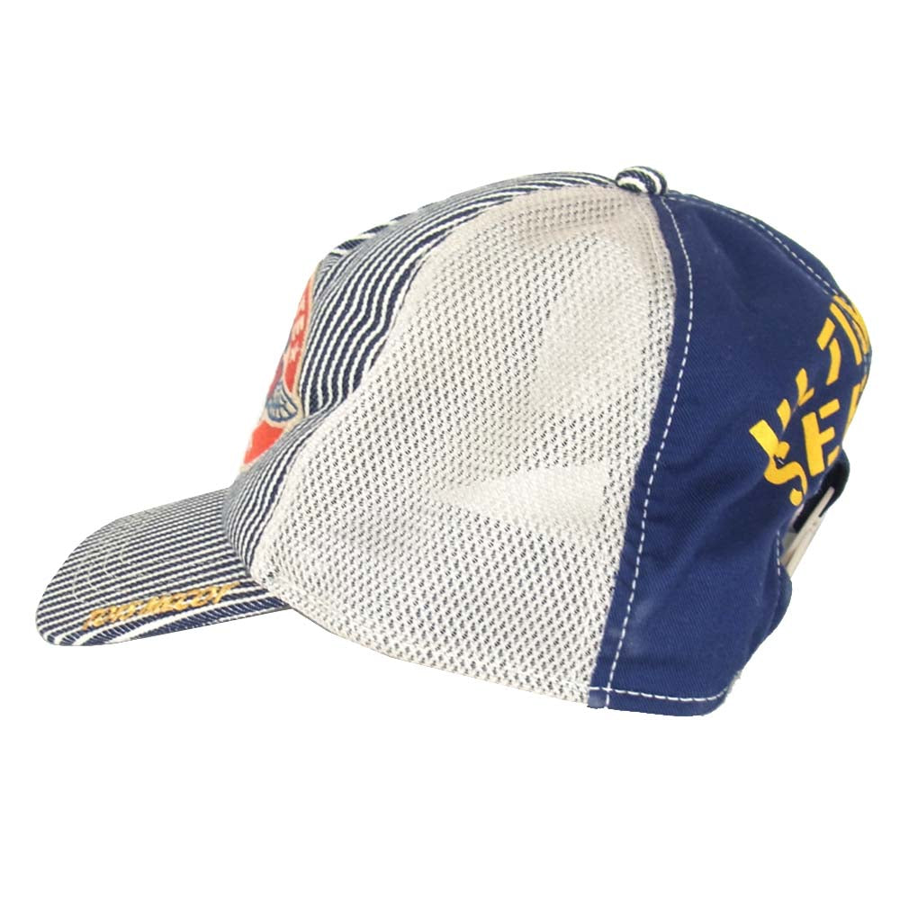 TOY'S McCOY トイズマッコイ ストライプ メッシュ キャップ ネイビー系【中古】