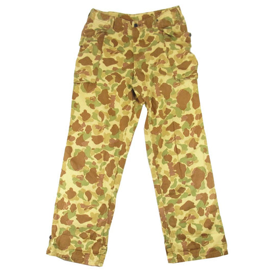 The REAL McCOY'S ザリアルマッコイズ フロッグスキン ヘリンボーン カーゴ パンツ カーキ系 43【中古】