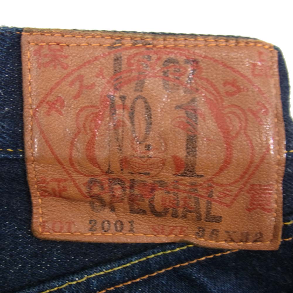 EVISU エヴィス 2001 No1 SPECIAL デニムパンツ インディゴブルー系 36【中古】