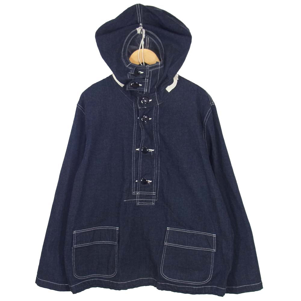 Buzz Rickson's バズリクソンズ BR11703 HOODED PULLOVER JACKET デニム プルオーバー インディゴブルー系 XL【中古】