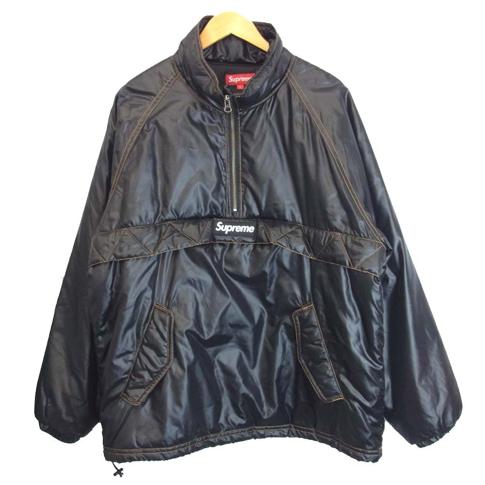 Supreme シュプリーム 17AW Contrast Stitch Pullover コントラスト ステッチ プルオーバー ブラック系 L【中古】