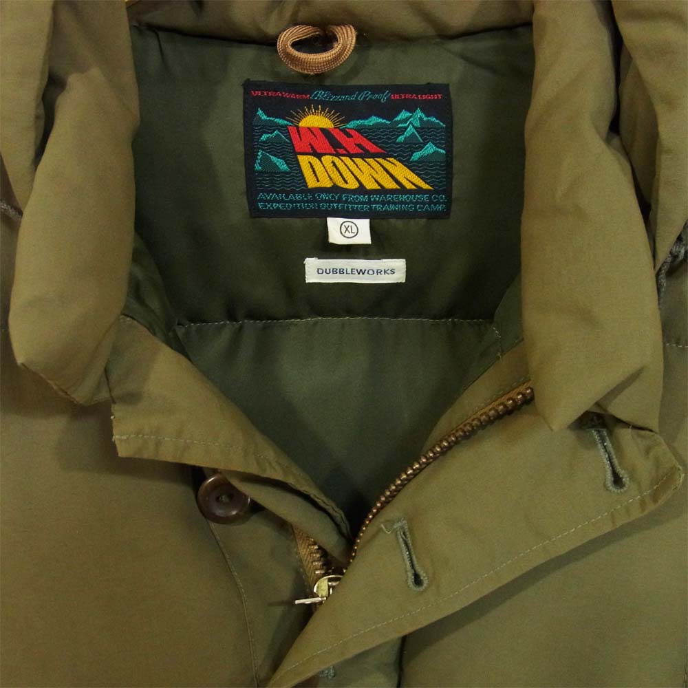WAREHOUSE ウエアハウス カラコラム ダウンジャケット カーキ系 XL【中古】