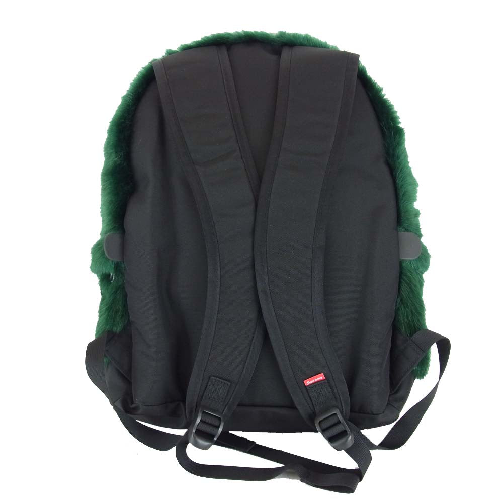 Supreme シュプリーム 20AW NF0A5G86 ノースフェイス THE NORTH FACE Faux Fur Backpack ファー バックパック リュック グリーン系【美品】【中古】