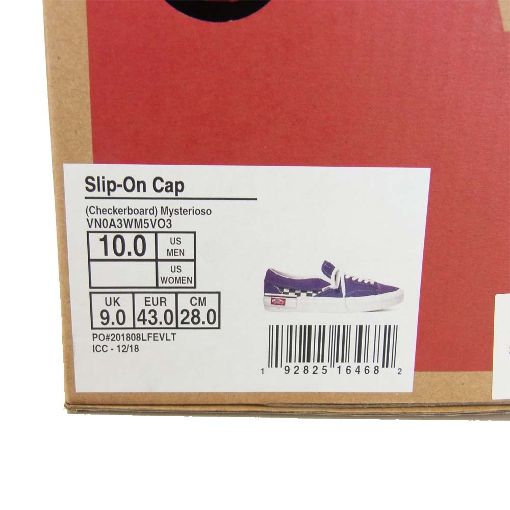 VANS バンズ VN0A3WM5VO3 Srip-On Cap スリッポン パープル パープル系 28cm【美品】【中古】