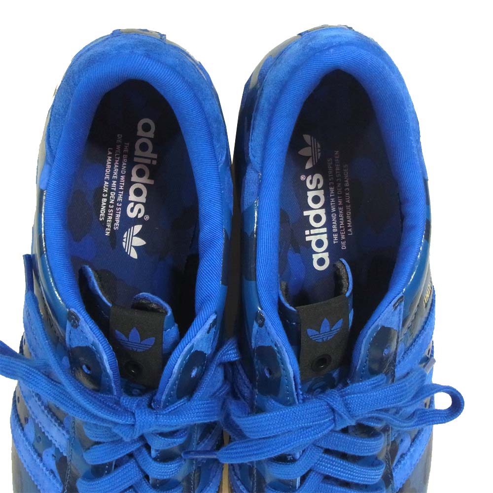 adidas アディダス 15AW S74775 UNDEFEATED APE SUPERSTR 80V BAPE スーパースター エイプ スニーカー ブルー系 28cm【極上美品】【中古】