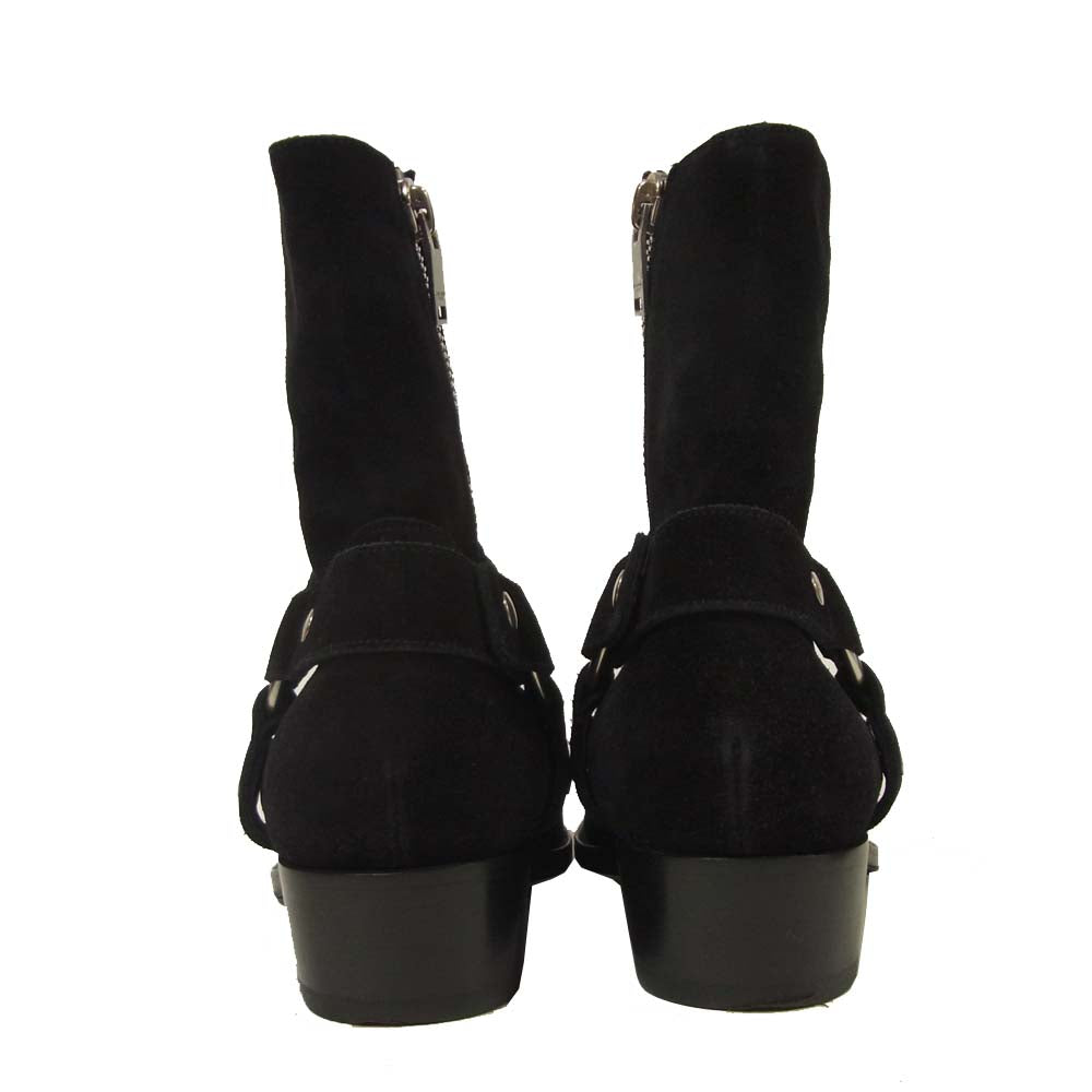 SAINT LAURENT サンローラン 13AW DU 330781 Suede Ring Boots ハーネス リング ブーツ スエード ブラック系 42【中古】