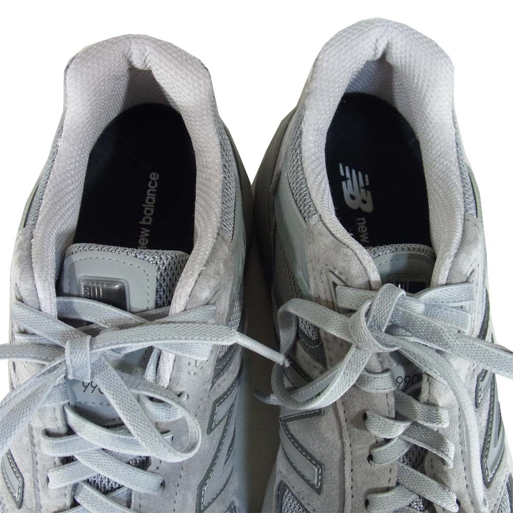 NEW BALANCE ニューバランス M990GL5 USA製 スニーカー グレー系 US9【中古】