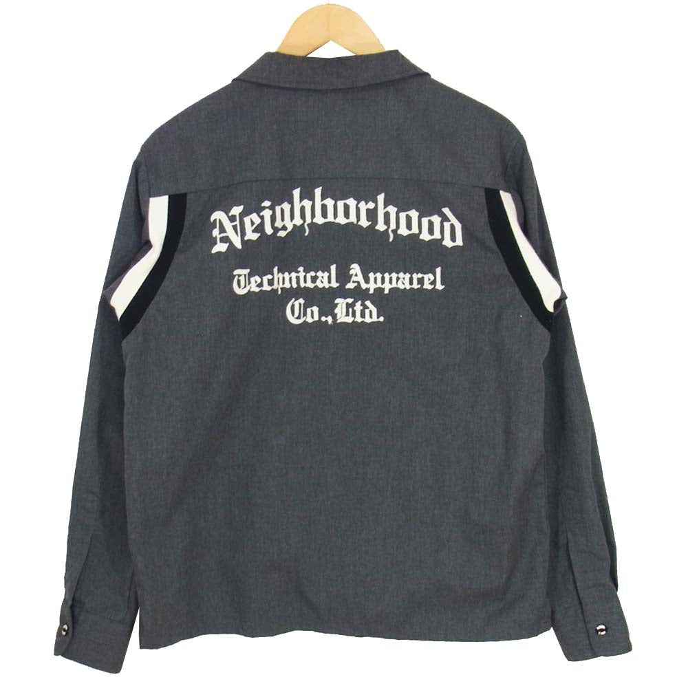 NEIGHBORHOOD ネイバーフッド 10AW 102SPNH-SHM02 HILTON CE-SHIRT.LS 長袖 ボーリング シャツ グレー系 M【中古】