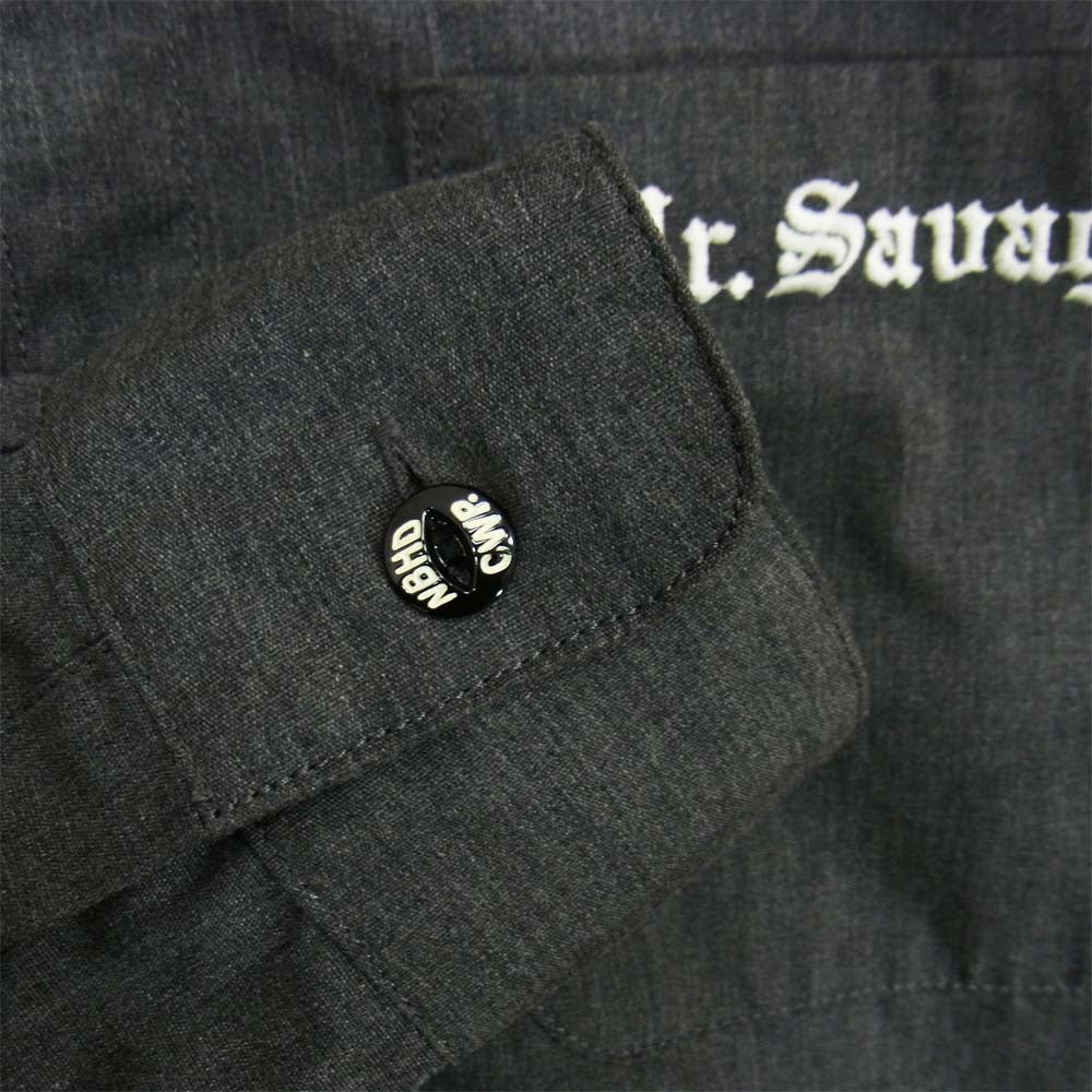 NEIGHBORHOOD ネイバーフッド 10AW 102SPNH-SHM02 HILTON CE-SHIRT.LS 長袖 ボーリング シャツ グレー系 M【中古】