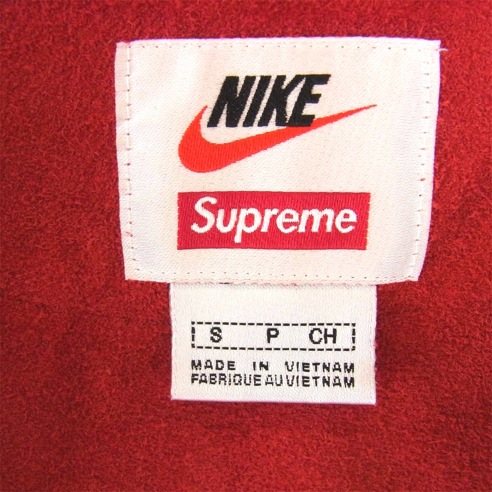 Supreme シュプリーム 19AW CK6221-687 ナイキ NIKE Leather Baseball Jersey レザー ベースボール シャツ レッド系 S【中古】