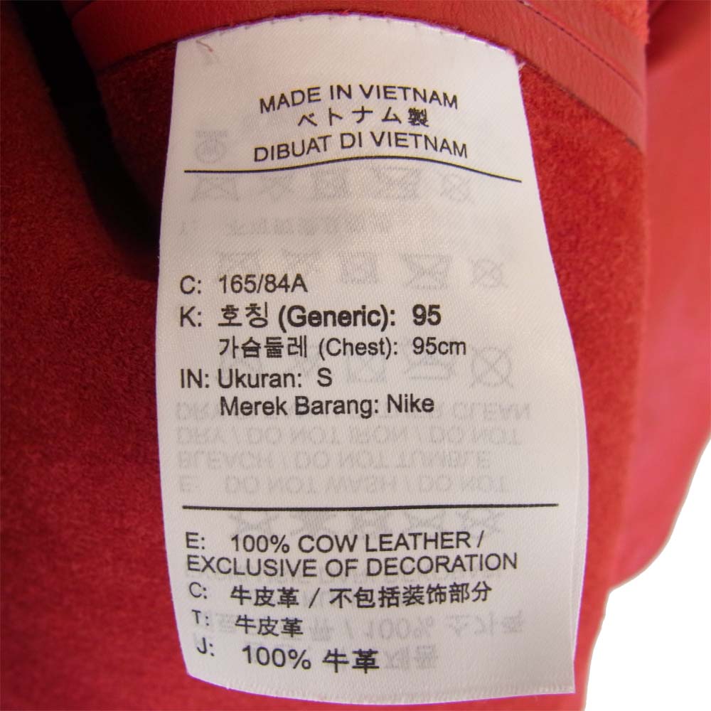 Supreme シュプリーム 19AW CK6221-687 ナイキ NIKE Leather Baseball Jersey レザー ベースボール シャツ レッド系 S【中古】