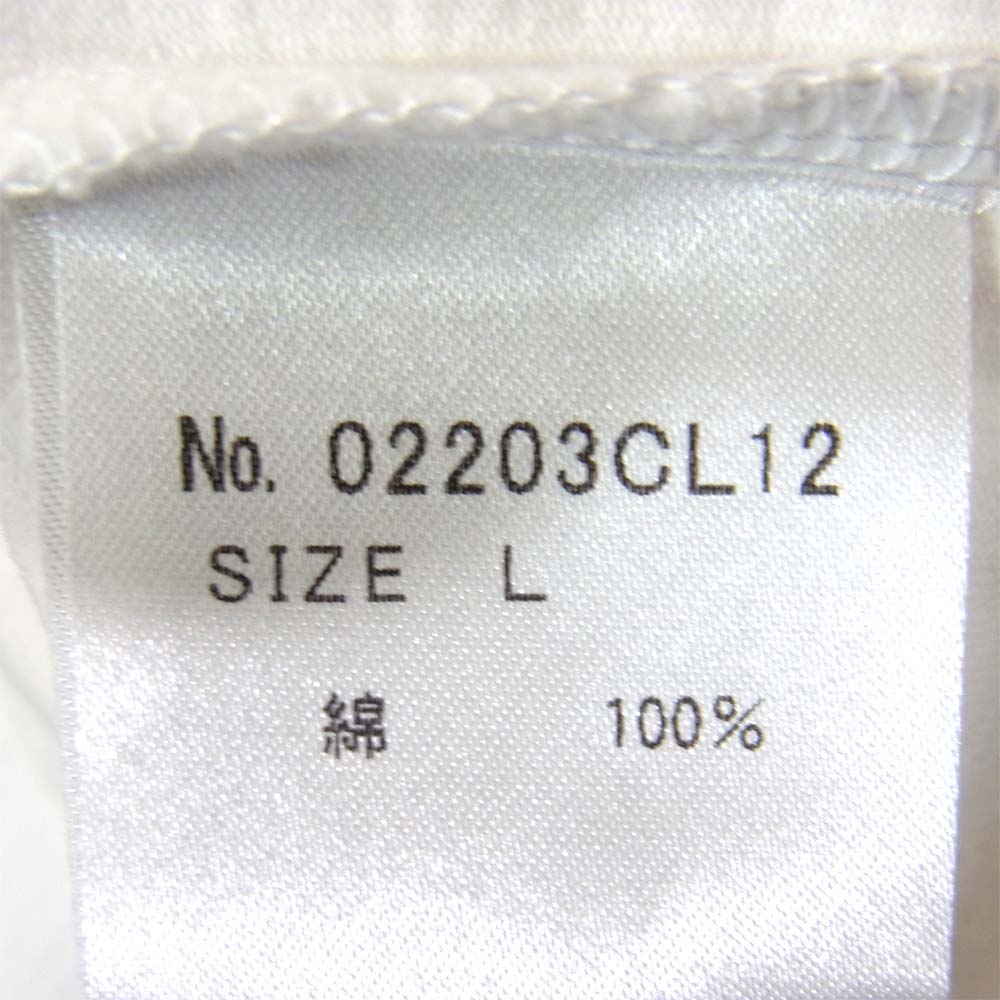 HYSTERIC GLAMOUR ヒステリックグラマー 02203cl12400 長袖 ロゴ プリント Tシャツ ホワイト系 L【新古品】【未使用】【中古】