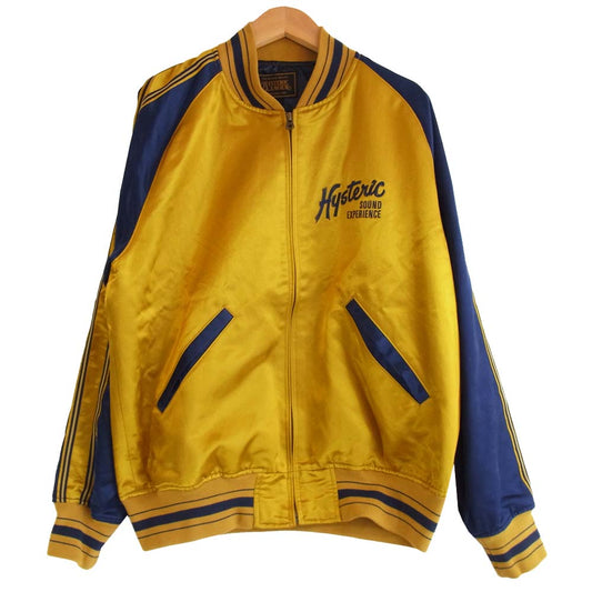 HYSTERIC GLAMOUR ヒステリックグラマー 02203AB10 SUPER HYSTERIC刺繍 ブルゾン  イエロー系 L【美品】【中古】