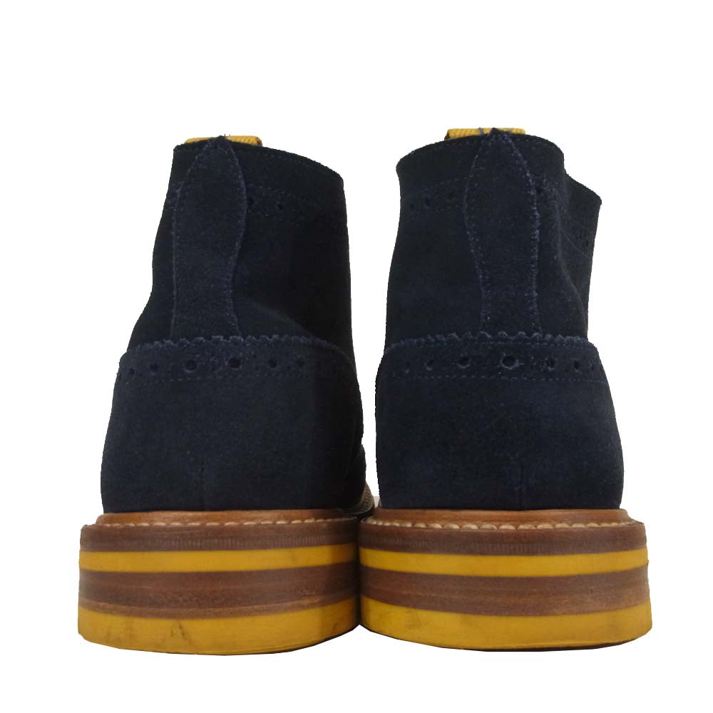 Tricker's トリッカーズ 911886 スエード カントリー ブーツ ネイビー系 9【美品】【中古】