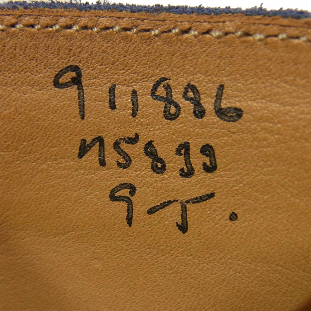 Tricker's トリッカーズ 911886 スエード カントリー ブーツ ネイビー系 9【美品】【中古】