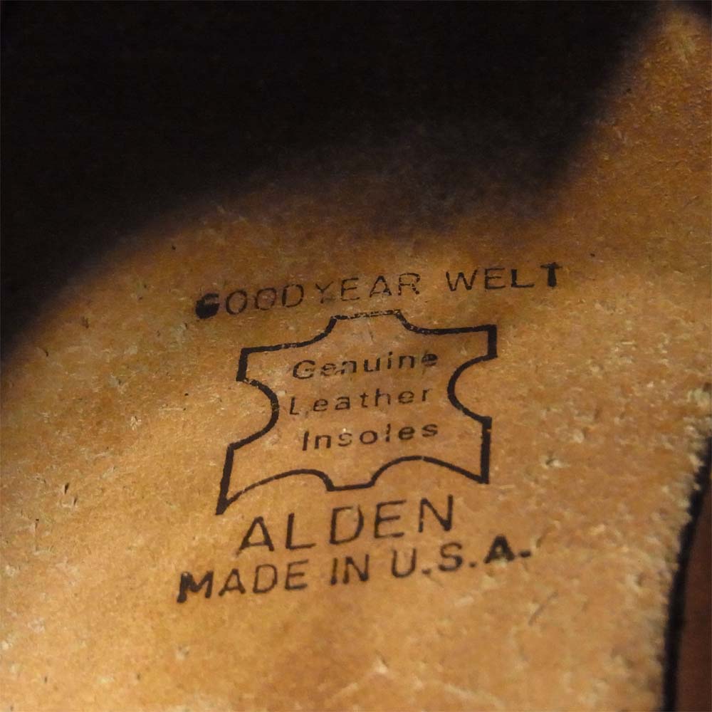 ALDEN オールデン 990 leather プレーントゥ コードバン レザー シューズ アメリカ製 ブラウン系 8.5D【中古】
