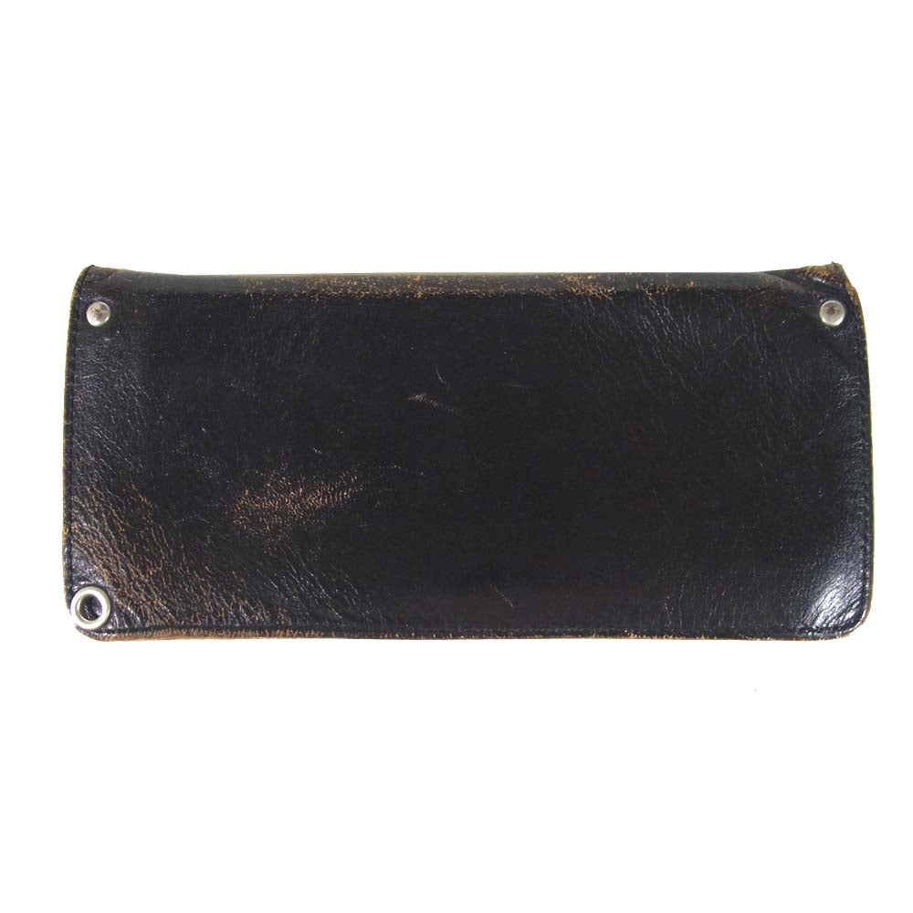 TENDERLOIN テンダーロイン T-WALLET レザー 二つ折り 長財布 ブラック系【中古】