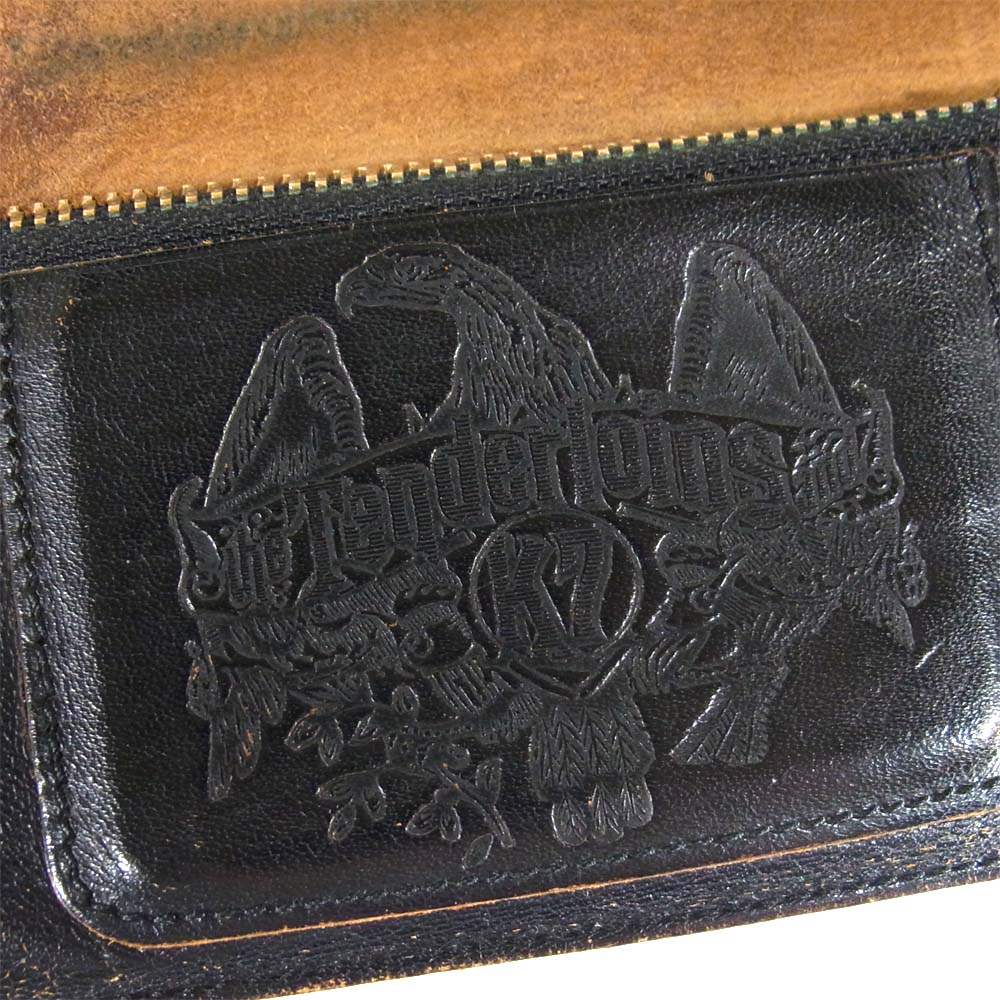 TENDERLOIN テンダーロイン T-WALLET レザー 二つ折り 長財布 ブラック系【中古】