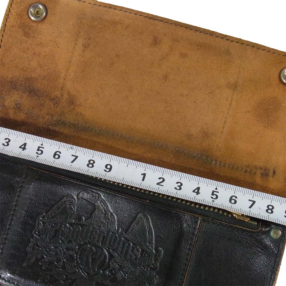 TENDERLOIN テンダーロイン T-WALLET レザー 二つ折り 長財布 ブラック系【中古】