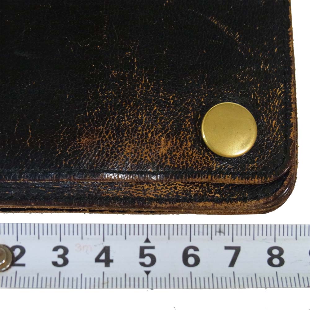 TENDERLOIN テンダーロイン T-WALLET レザー 二つ折り 長財布 ブラック系【中古】