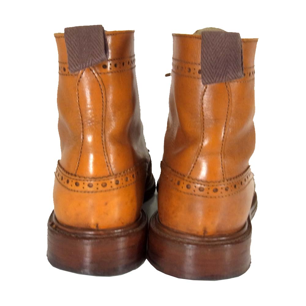 Tricker's トリッカーズ  L5180 MALTON モールトン ウイングチップ レースアップ ブーツ ライトブラウン系 6 1/2【中古】