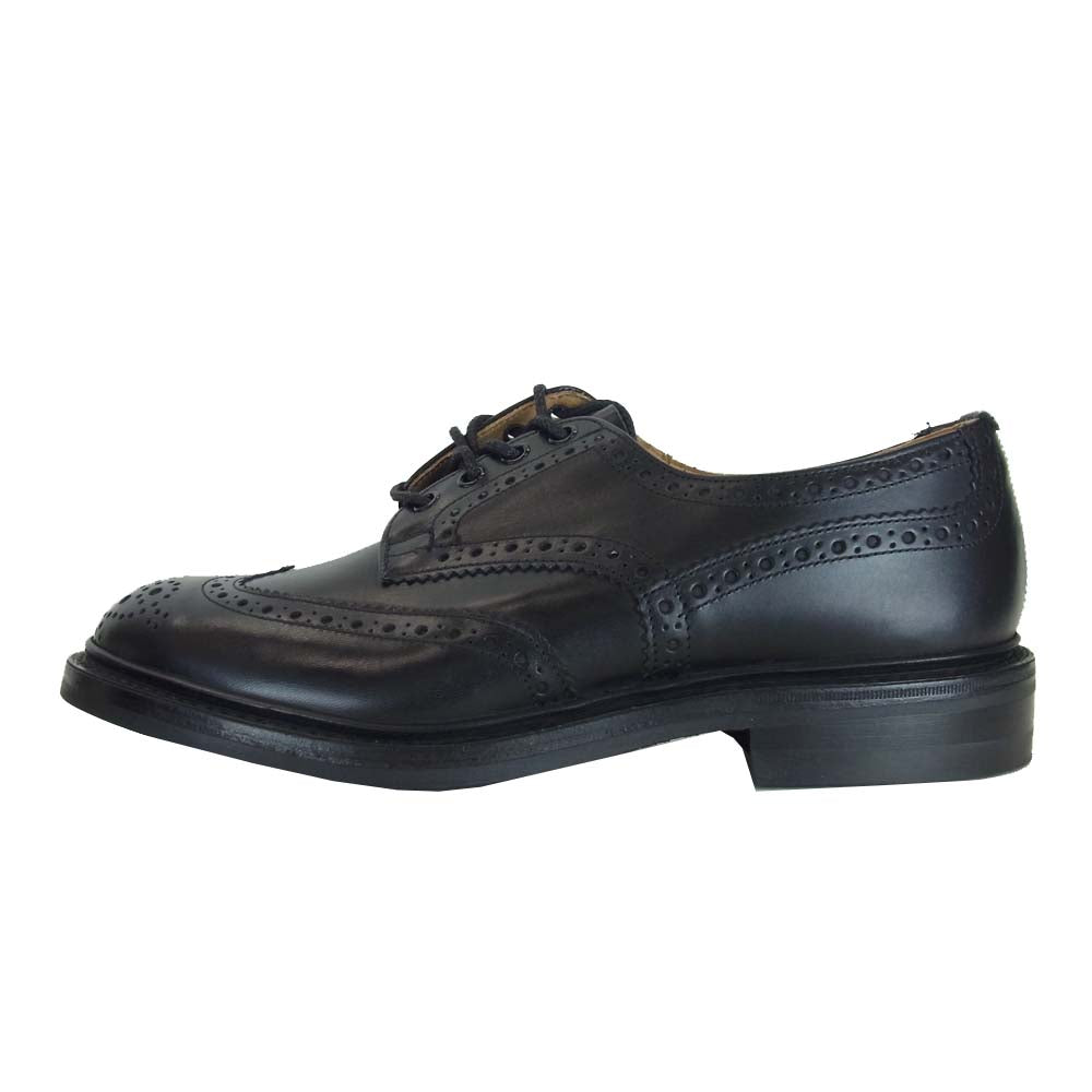 Tricker's トリッカーズ M5633 未使用品 BOURTON バートン ダイナイトソール ウイングチップ シューズ ブラック系 8 1/2【極上美品】【中古】