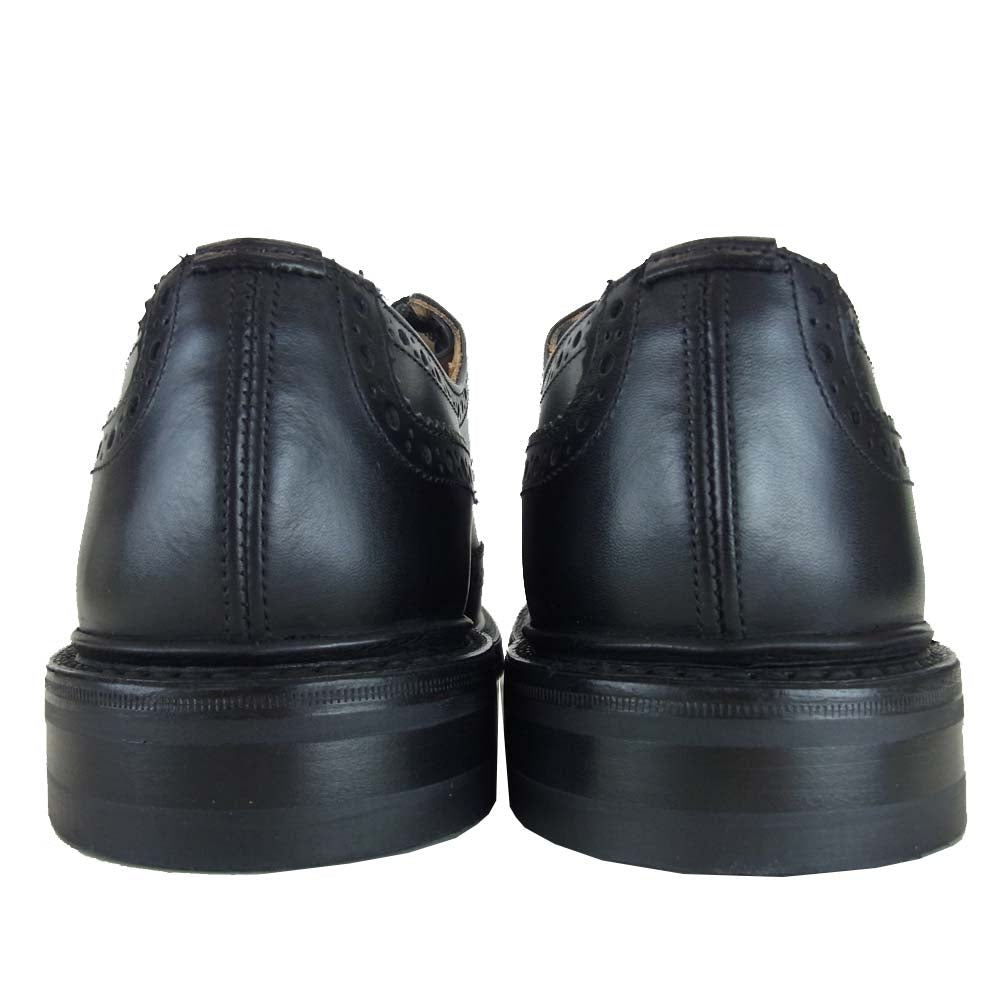 Tricker's トリッカーズ M5633 未使用品 BOURTON バートン ダイナイトソール ウイングチップ シューズ ブラック系 8 1/2【極上美品】【中古】