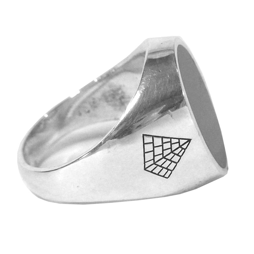 フリカ contact ring シルバー オニキス コンタクト リング シルバー系 ブラック系 20～21号【中古】